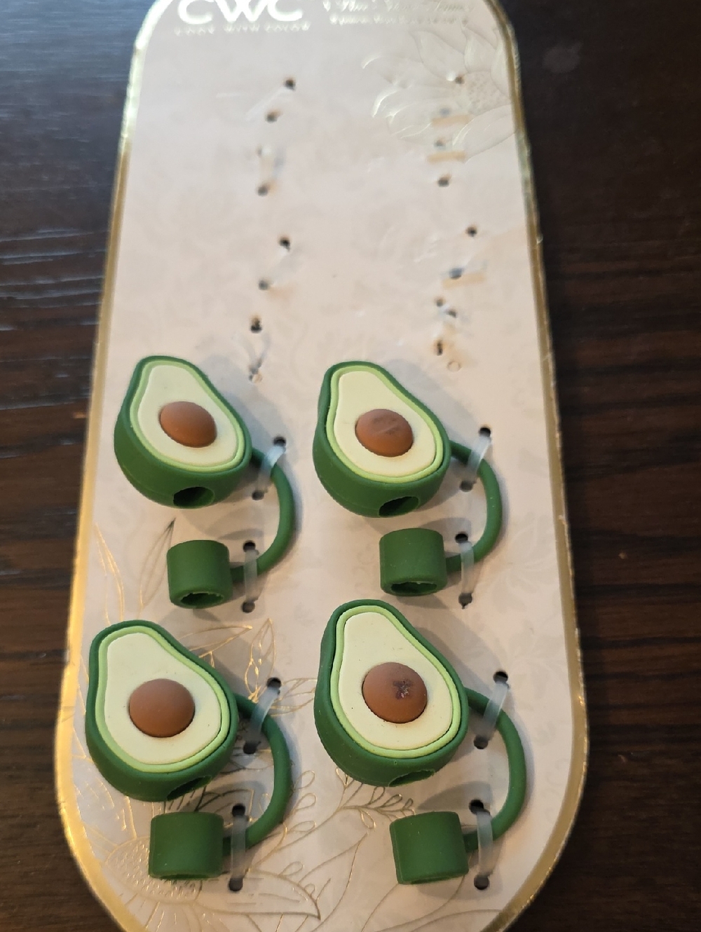 Avocado Straw Toppers - Set of 4